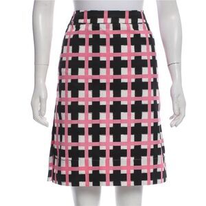 Marni Pink and Black Plaid Printed A-Line skirt 🛸 Size S/M